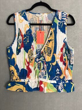 Chelsea & Violet Natalie Top Sleeveless in Astro Women's XL NEW